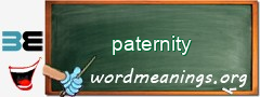 WordMeaning blackboard for paternity